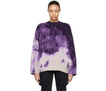 Purple Jacquard Sweater