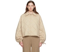 Beige 'The Collared Quilt' Jacket