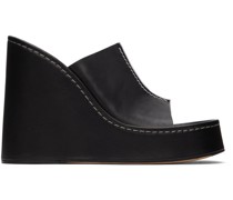 Black Rhea Wedge Sandals