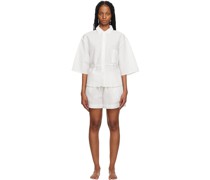 White 'The Double Loop' Pyjama Set