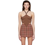 Brown Viscose Tank Top