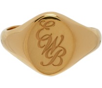 Gold 'EWB' Signet Ring