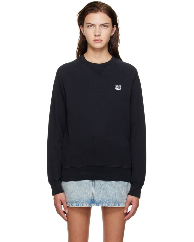 Kitsuné Damen Black Fox Head Sweatshirt