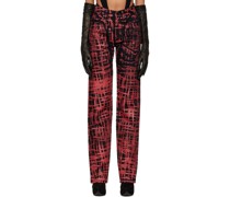 Black Scratch Check Jeans