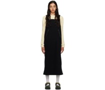 Black Grid Midi Dress