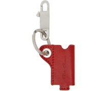 Red & Silver Mini Lighter Holder Keychain