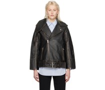 Black Beatrisse Leather Jacket