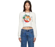 White Orbite Autour De L'Orange Sweater