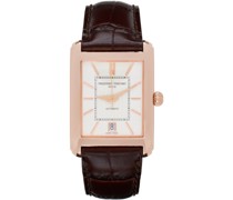 Rose Gold & Brown Classics Carrée Automatic Watch