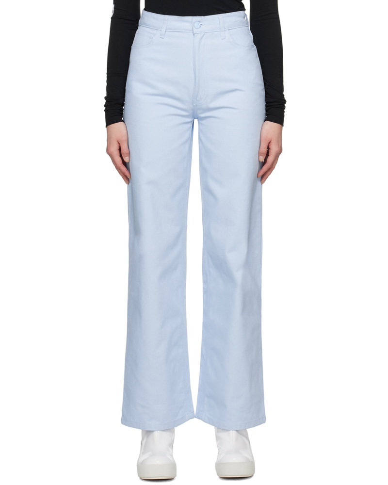 Raf Simons Damen Blue Wide Leg Jeans
