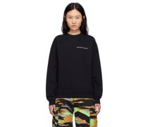 Black Embroidered Sweatshirt
