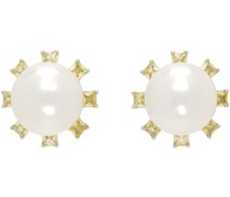 White Deltha Pearl Earrings