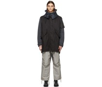 Black & Navy Debs Fishtail Parka