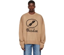 Beige Jacquard Sweater