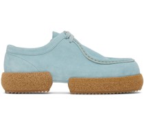 Blue Lace-Up Loafers