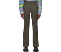 Brown Check Trousers