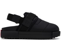 Black Padded Sandals