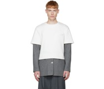 White & Gray Layered Long Sleeve T-Shirt