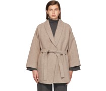 Taupe Wool Sol Robe Jacket