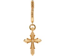 Gold Gothic Cross Single Earring