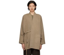 Khaki Self-Tie Blazer