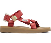 Red & Beige DEPA-Cab Sandals