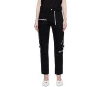 Black Zipper Jeans