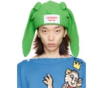 Green Chunky Rabbit Beanie