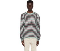 Green & Burgundy Stripe Sweater