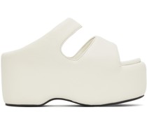 White Bubble Flat Sandals