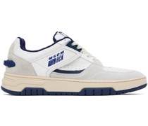 White & Navy New RCK Sneakers