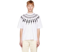 White Fair Isle Thunderbolt T-Shirt