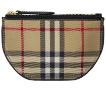 Beige Olympia Check Coin Pouch