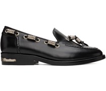 Black Embellished Loafers