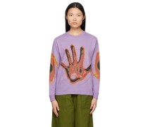 Purple Graphic Long Sleeve T-Shirt