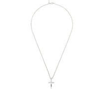 SSENSE Exclusive Silver Ice Cross Necklace