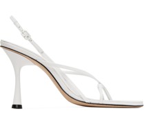 White Wishbone 90 Heeled Sandals