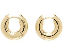 Gold Round Volume Earrings
