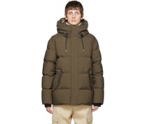 Khaki Quilted Down Coat