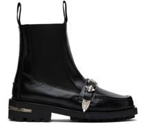 Black Embellished Chelsea Boots