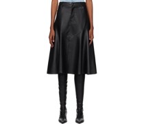 Black White Label Jesse Faux-Leather Midi Skirt