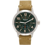 Beige & Green 'The Traveler Subsecond' Watch