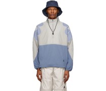 Blue & Gray Gesture Microgrid Jacket