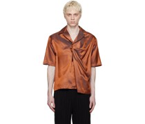 Orange Gathered Shirt