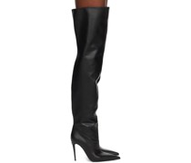 Black Lollo Guepierre Tall Boots & Garter Belt Set