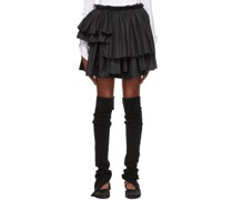 Black Full Miniskirt