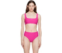 Pink 'La Greca' Bikini Top