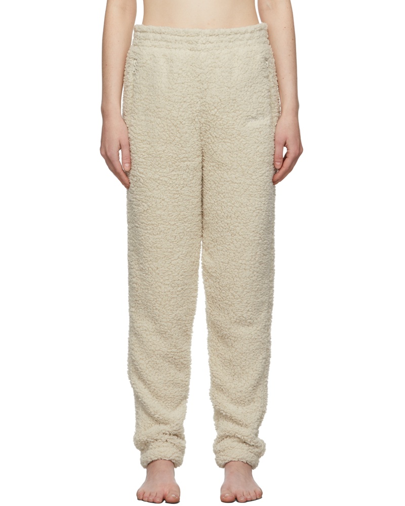 SKIMS Damen Off-White Teddy Jogger Lounge Pants