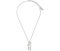 Silver Handwriting Long Necklace