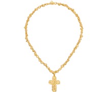 Gold Small Signature Cross Pendant Necklace